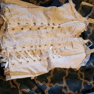 White corset top